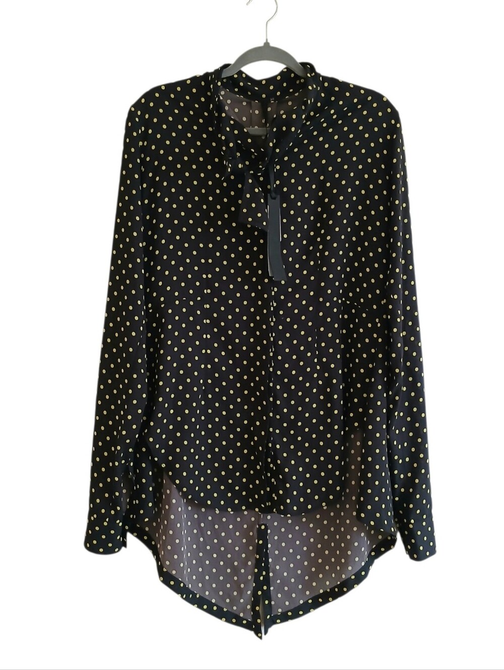NEW BEN TAVERNITI UNRAVEL PROJECT Pois Chiffon Tuxedo Shirt Women's M $845